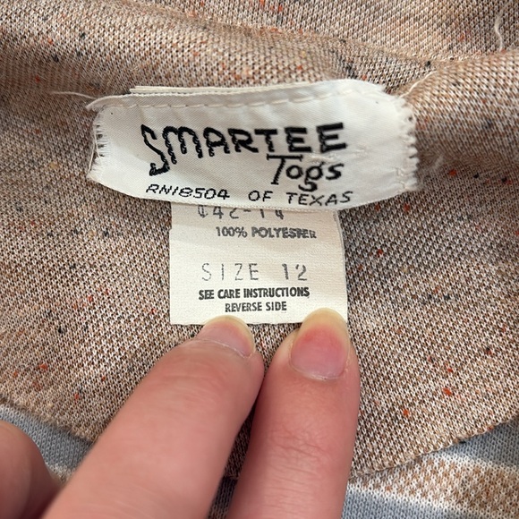 Vintage 1970s Short Sleeved Shacket With Belt - Picture 5 of 11